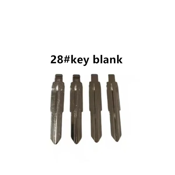 10 pcs #28 Metal Blank Uncut Flip KD/VVDI Remote Key Blade for KIA RIO Auto Replacement Parts Car Interior Accessory