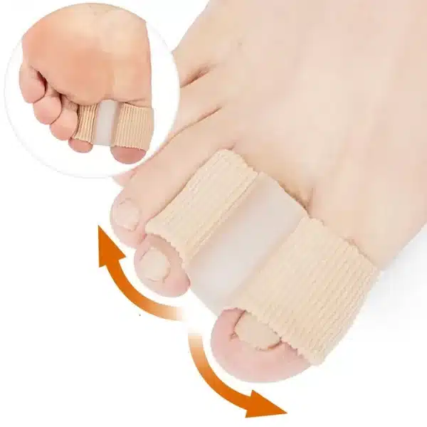 1Pair Silicone Toe Straightener Soft Skin Hammertoe Corrector Relieve Foot Pain Toe Separator Suitable For Hallux Valgus Bunion