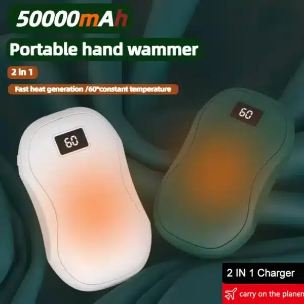 Hand Warmer For Xiaomi 50000mAh Large Capacity Power Bank Portable Rechargeable Hand Warmer Safe Durable Winter Warming Supplies