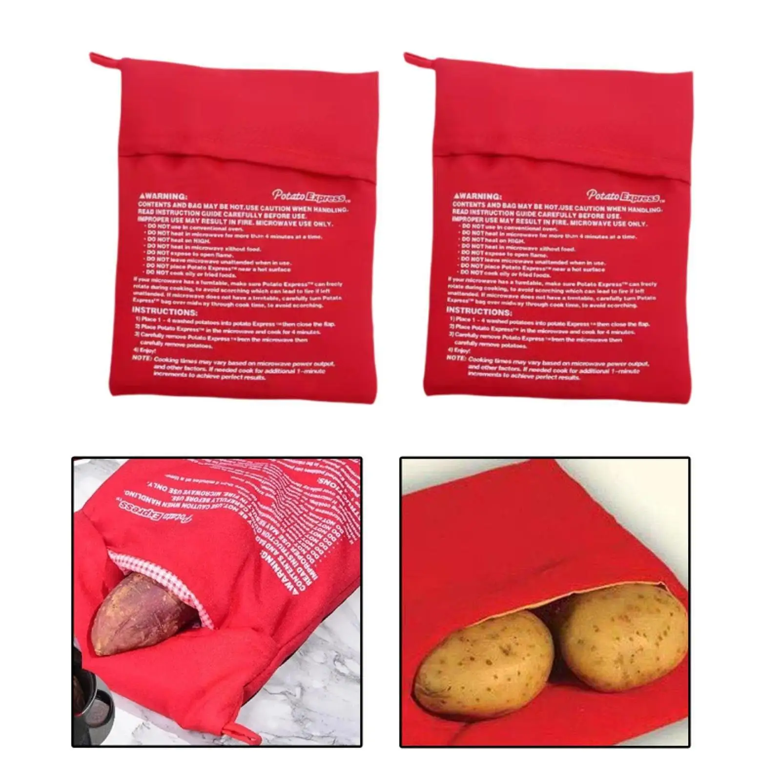 Microwave Sweet Potato Bag Reusable Kitchen Gadget Sweet Potato Roasting Bag