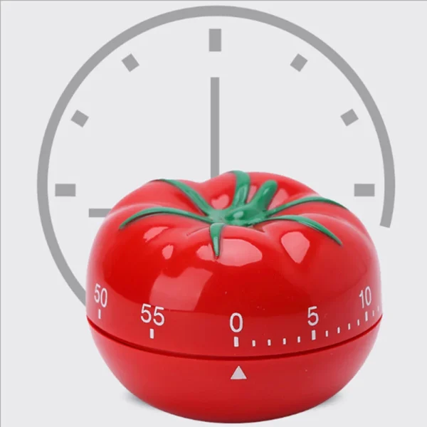 1pc Red Tomato Shape Kitchen Cooking Timer Reminder Alarm Clock Creative Cute Timer Mechanical Timer Durable Cooking Gadgets