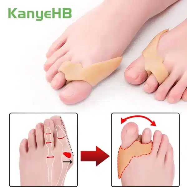 2Pcs=1Pair Protect Toe Separator Bunion Hallux Valgus Corrector Thumb Correction Material Soft Straightener Foot Care Tool H066