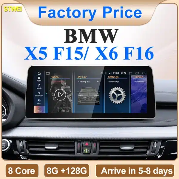 2024 New ID6 ID7 ID8 UI 12.3inch Android System Wireless Carplay AUTO For BMW X5 F15 X6 F16 NBT EVO Car Video Players GPS NAVI