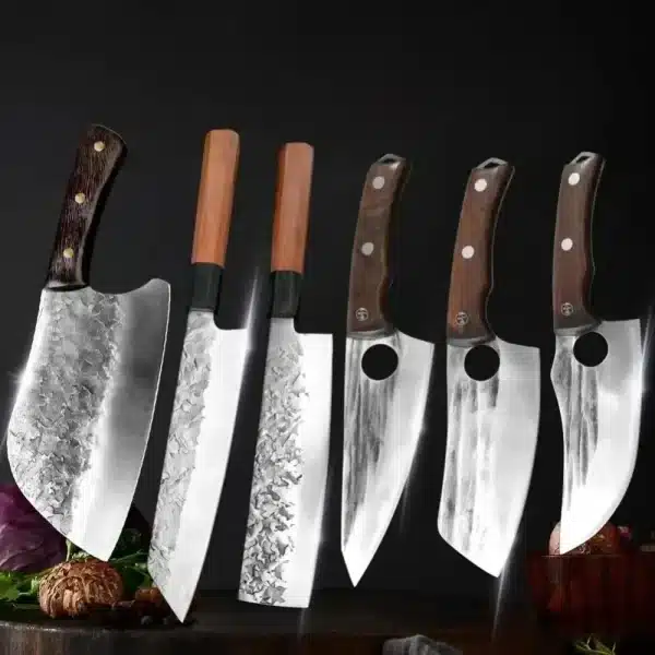 Wood Handle Chef Knife Stainless Steel Knife Hand Forged Blade Kitchen Knives Cleaver Meat Chop Vegetables Butcher Boning Knife - Image 6