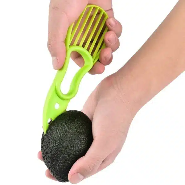 3 In 1 Avocado Slicer Shea Corer Butter Fruit Peeler Cutter Pulp Separator Plastic Knife Kitchen Vegetable Tools - Image 2