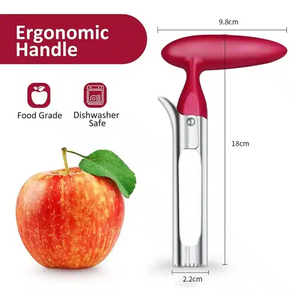 Premium Apple Corer Stainless Steel Apple Pears Core Remover Tool Fruit Cutter Seeder Slicer Knife Kitchen Vegetable Tools - Image 2