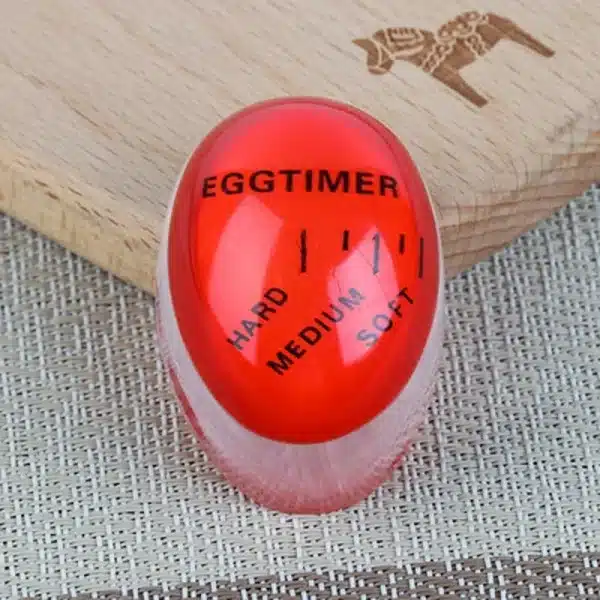 1pcs Egg Timer Kitchen Electronics Gadget Color Changing Yummy Soft Hard Boiled Eggs Cooking Eco-Friendly Resin Red Timer Tool - Image 4
