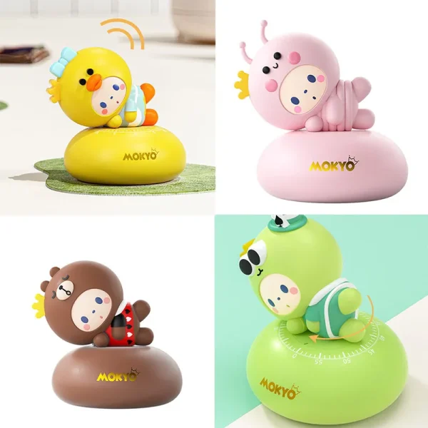 Kitchen Timer Cute Countdown Alarm Clock Child Study Timer Animal Mechanical Timer Kitchen Cook Tool Timer Gadget Home Decor