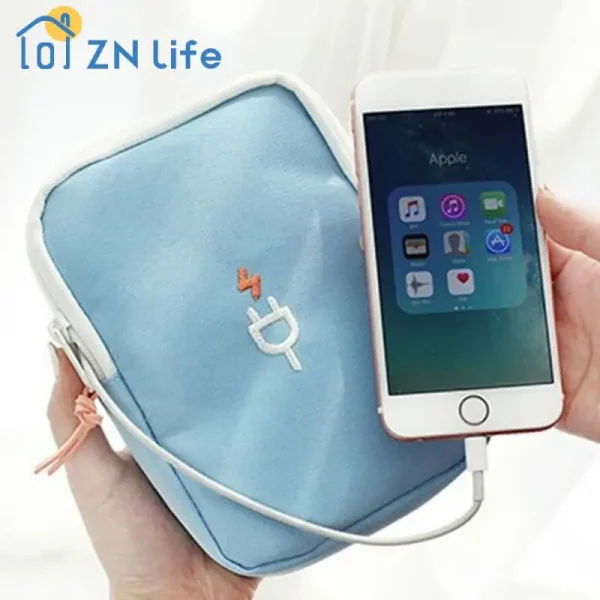 Gadget Organizer Bag Portable For Usb Power Bank Travel Electronics Accessories Storage Digital Cable Bag Oxford Cloth Pouch