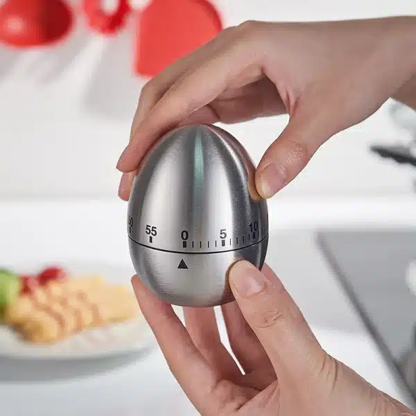 Baking Cooking Reminder No Battery Required Stainless Steel Creative Household Kitchen Tools And Gadgets Cooking Timer Egg Clock - Image 3