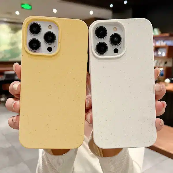 Shockproof Matte Wheat Straw Silicone Phone Case For iPhone 14 12 11 13 15 Pro Max Plus XS Max X XR 7 8 SE Funda Soft Back Cover