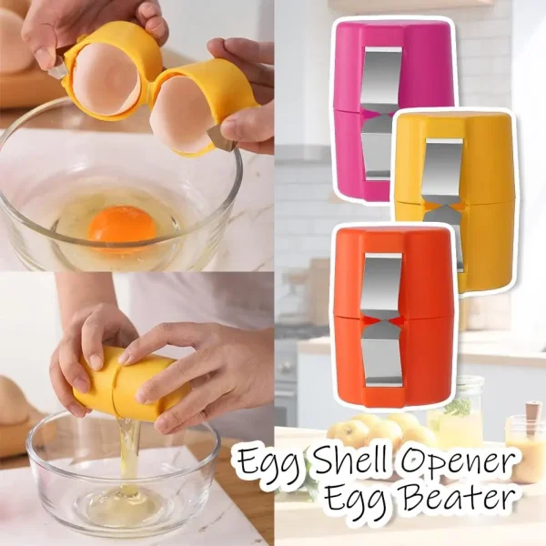 1/2pcs Egg Shell Opener Set Handheld Raw Egg Cracker Multifunctional Egg Breaker Food-Safe Kitchen Gadget for Cooking Camping - Image 5