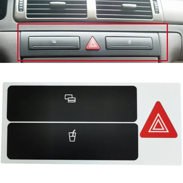 1pcs Car Button Repair Stickers Cover Trim Sticker For A6 C5 1998-2004 Car Interior Decals Switch Interior Replacement Parts