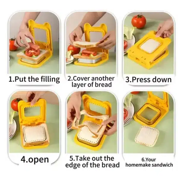 Breakfast Sandwich Maker Bread Mold Toast Bread Cutting Die Sandwich Cookie Cutter Breakfast Dessert DIY Tool Kitchen Gadgets - Image 5