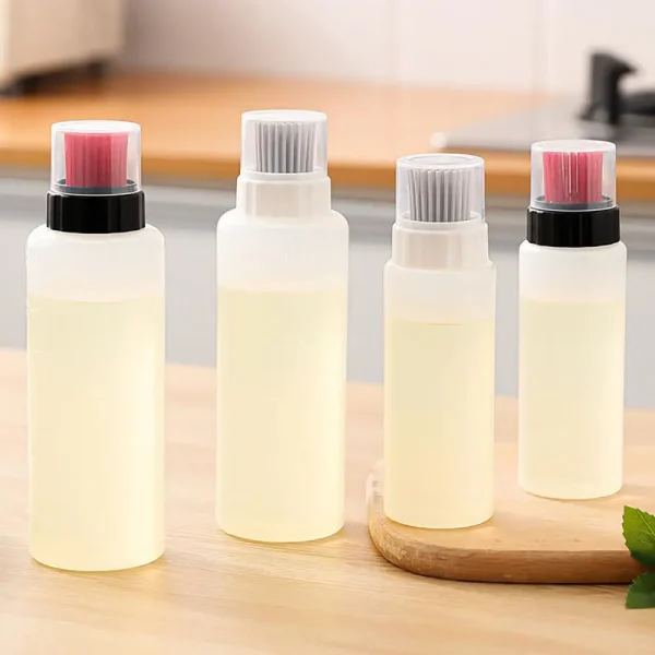 Kitchen Gadget Flexible Bristle Design Oil Bottle Transparent Food Grade Bpa Free Container for Grilling Frying A Must-have Tool - Image 2