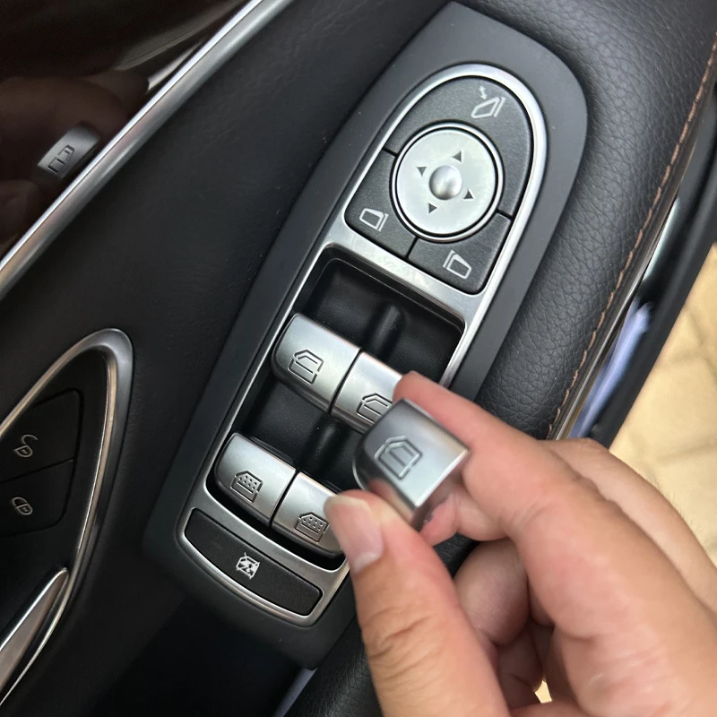 For Mercedes Benz W222 S-Class 2014-2019 Rear Window Switch Button Window Switch Cover Replacement Parts Interior Accessories