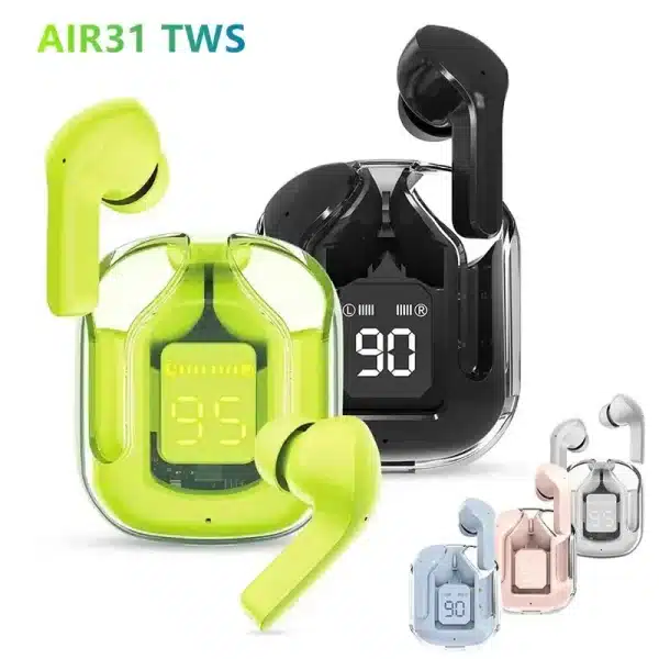 AIR31 True Wireless Bluetooth Headset Binaural Small In Ear Buds Sports Stereo Bass TWS Earbuds Newest Sports Earbuds for phones