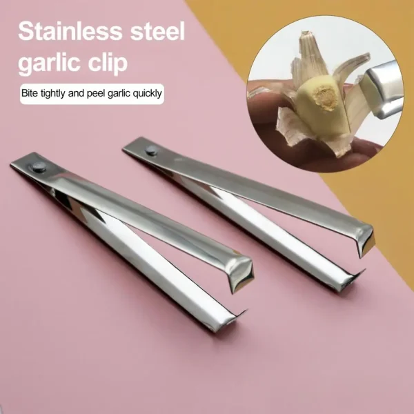 2Pcs 11cm Fish Bone Tweezers Set Stainless Steel Garlic Tweezer Remover Tool Anti-rust Garlic Peeling Clamps Kitchen Gadgets