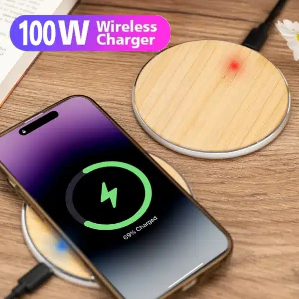 100W Fast Wireless Charger Pad for iPhone 14 13 12 15 Pro Max Samsung Galaxy S22 S21 S23 S10 S9 Xiaomi Wireless Charging Station