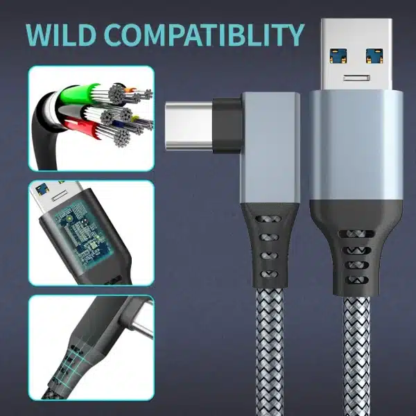 Link Cable 3 6 5M USB A To Type C For Oculus Quest 2 Quest2 Accessory Virtual Reality VR Glasses Smart 3D Helmet Headset Ocolus - Image 6