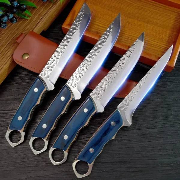 Stainless Steel Knife Wood Handle Butcher Boning Knife Cleaver Meat Chopping Vegetables Chef Knife Forged Blade Kitchen Knives