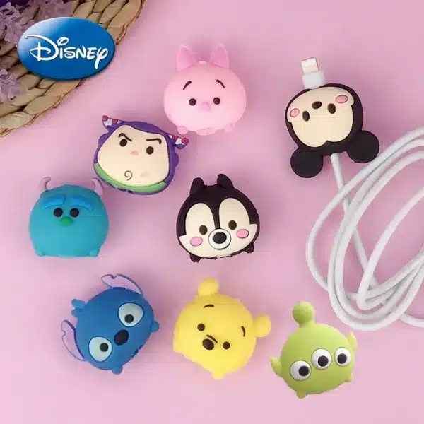 Disney Stitch Mickey Usb Data Line Head Protection Cover Cute Cartoon IPhone Charger Cable Protector Case DIY Accessories Gifts - Image 2