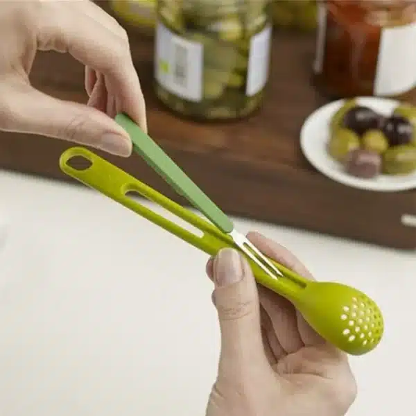 Can Fishing Spoon Creative Kitchen 2-in-1 Long Handle Leaking Spoon Fruit Fork Set kitchen accessories kitchen gadgets 1PC - Image 5
