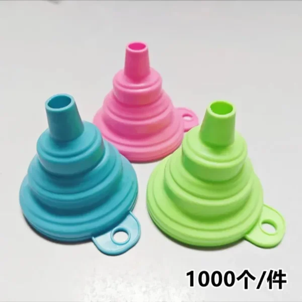 New Kitchen Funnel Set, Kitchen Gadget Accessories Foldable Silicone Funnel for Filling Water Bottles With Liquid Transfer - Image 3