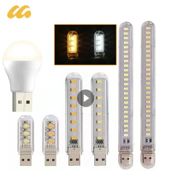 Mini USB Book Lights Portable USB LED Lamps DC 5V Ultra Bright Reading Lamp For Power Bank Camping PC Laptops USB Night Lights