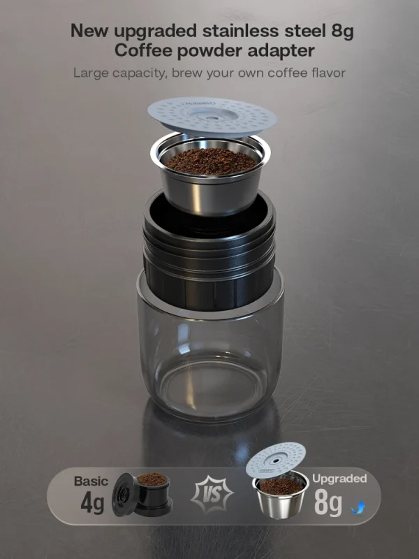 HiBREW Portable Coffee Machine for Car & Home,DC12V Expresso Coffee Maker Fit Nexpresso Dolce Pod Capsule Coffee Powder H4A - Image 6