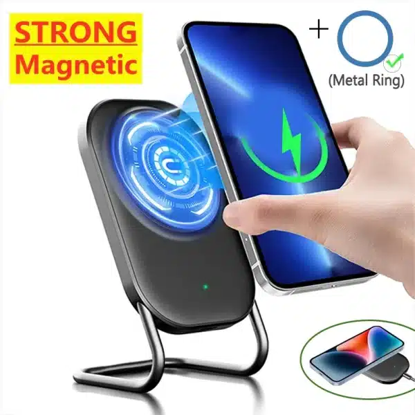 Magnetic Wireless Charger Stand Fast Charging Pad for iPhone 15 14 13 12 Pro Airpods Magnet Phone Chargers Holder Dock Station