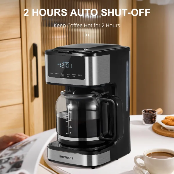 Programmable Drip Coffee Maker 12 Cup, Coffee Machine with Iced Coffee Function, Touch Screen, Regular & Strong Brew - Image 3