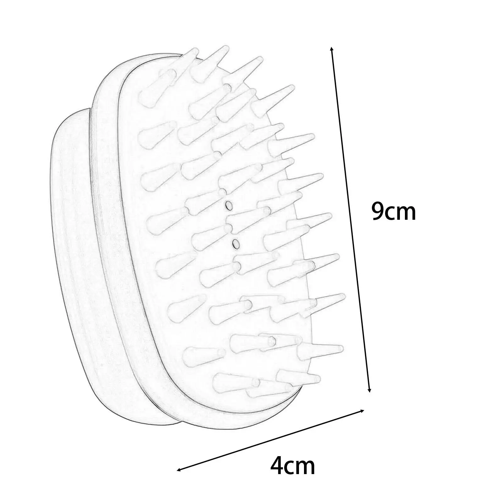 Manual Head Scalp Massage Brush, Hair Scrubber, Deep Cleaning Shampoo Brush, Hair Scalp Massager for Hotel Home