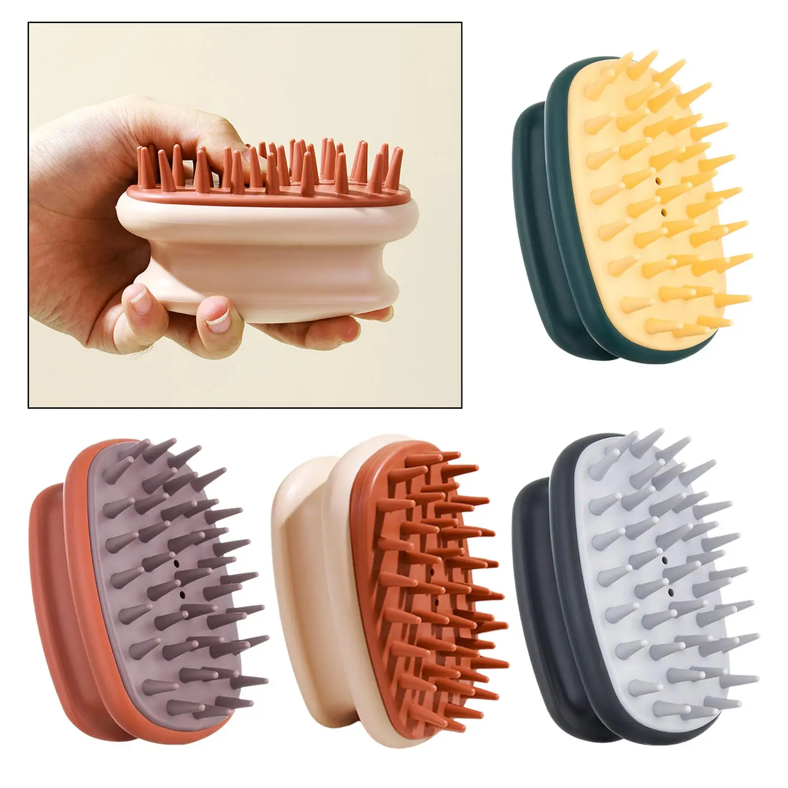 Manual Head Scalp Massage Brush, Hair Scrubber, Deep Cleaning Shampoo Brush, Hair Scalp Massager for Hotel Home