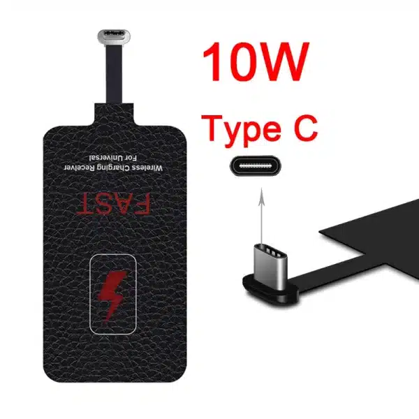 10W Wireless Charging Receiver for Samsung Huawei Xiaomi Iphone5-7 Universal Micro USB Type C Fast Wireless Charger Adapter - Image 4