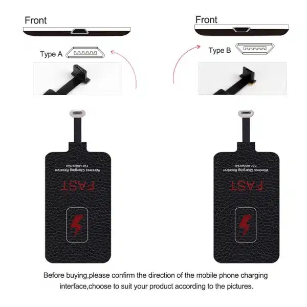 10W 5V Wireless Receiver Coil for iPhone5 6 7 Type C Universal Wireless Charging Adapter for Samsung Huawei Xiaomi - Image 2