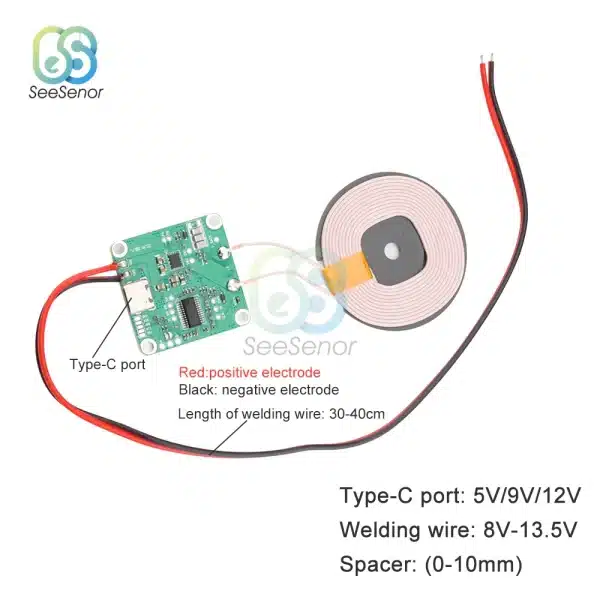 20W High Power 5V 12V 24V Fast Charging Wireless Charger Transmitter Module Type-c USB + Coil For Qi For Car Phone Battery - Image 3