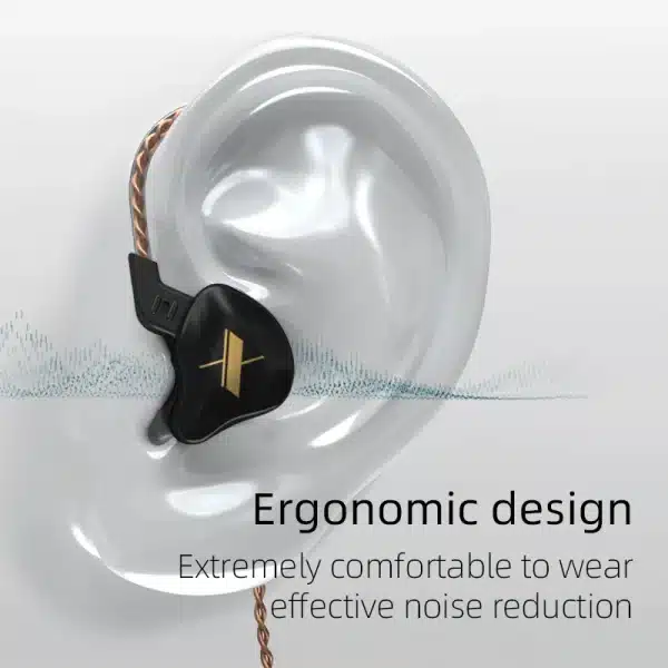 KZ EDX Bass In Ear Earphones HIFI Music Stereo Earbuds Active Noise Cancelling Mobile Phone Headphones With Microphone Headset - Image 5