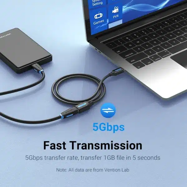 Vention USB 3.0 Extension Cable USB 3.0 2.0 Cable Extender Data Cord for PC Smart TV Xbox One SSD Fast Speed USB Cable Extension - Image 3