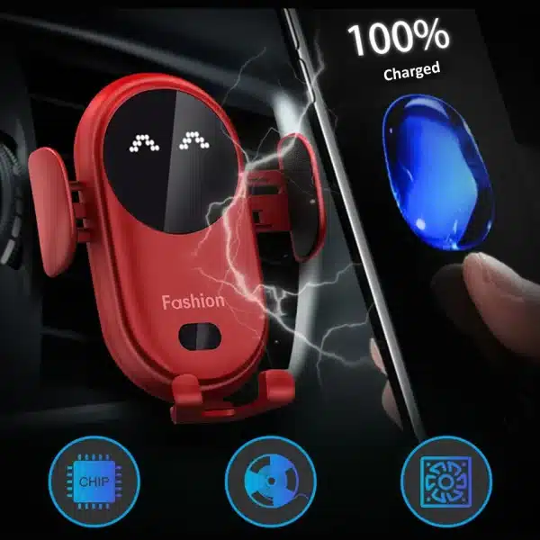 HKXA Wireless Charger Car Phone Holder Qi Induction Smart Sensor Fast Charging Stand Mount for Samsung S10 Note 10 iPhone 11 10W - Image 4