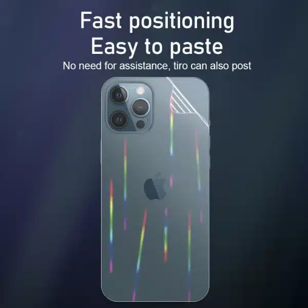 Gradient Laser Aurora Hydrogel Film For iPhone 16 15 14 13 11 12 Pro Max Mini XS XR 8 Plus Screen Protector Soft Full Back Cover - Image 4