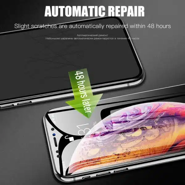 Protective Hydrogel Film for iPhone 11 12 Pro XS Max X XR Screen Protector Protective Film for iPhone 8 7 6 Plus SE 2(Not Glass) - Image 4