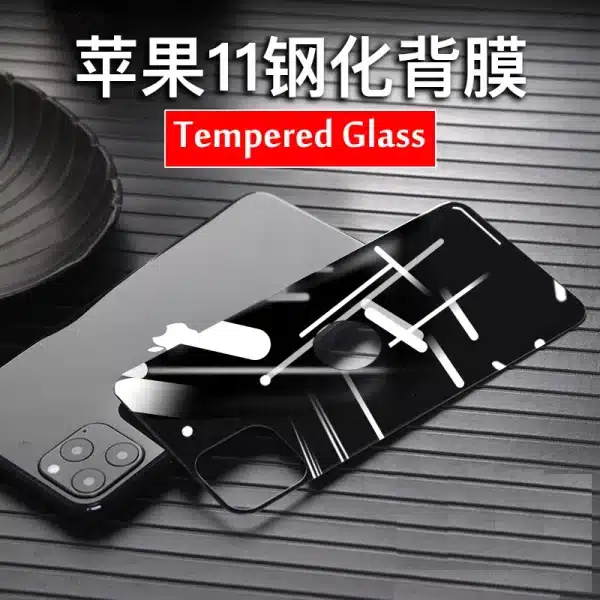 Back 9H Tempered Glass For iPhone 14 Plus 12 mini 13 11 Pro X XR XS Max Rear Screen Protector Protective Film Gold Black White - Image 6
