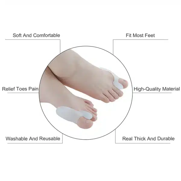 2/4pcs Silicone Toes Separator Bunion Bone Ectropion Adjuster Toes Outer Appliance Foot Care Tools Hallux Valgus Corrector C147 - Image 4