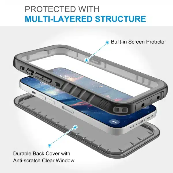 SPORTLINK Waterproof Phone Case Underwater Protect for iPhone 14 13 11 12 15 Pro Max SE 2nd 3rd 2022 Built-in Screen Protector - Image 2