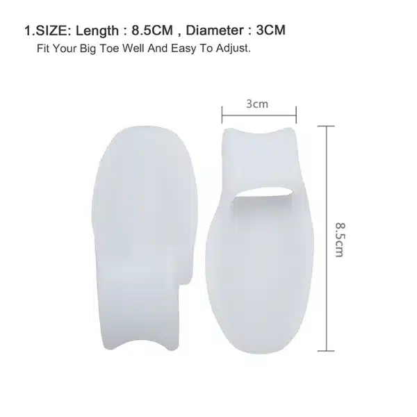 2/4pcs Silicone Toes Separator Bunion Bone Ectropion Adjuster Toes Outer Appliance Foot Care Tools Hallux Valgus Corrector C147 - Image 5