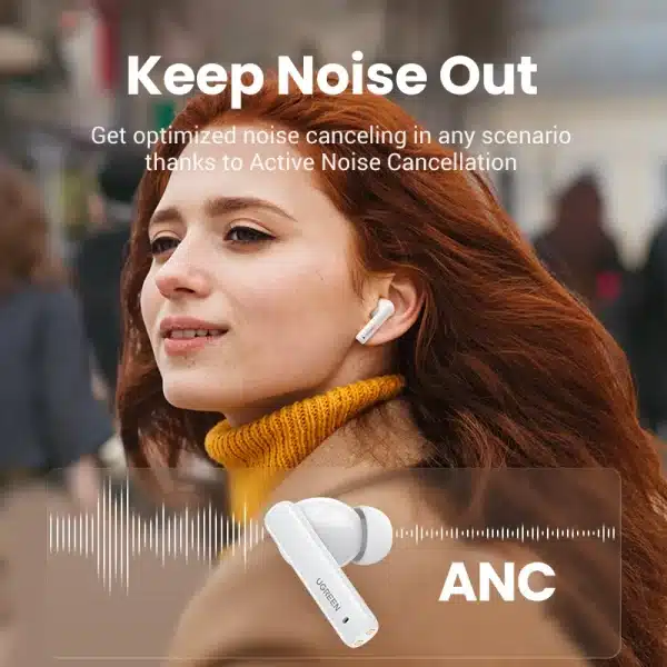 【NEW】UGREEN HiTune T3 ANC Wireless TWS Bluetooth 5.2 Earphones , Active Noise Cancellation, in-Ear Mics Handfree Phone Earbuds - Image 2