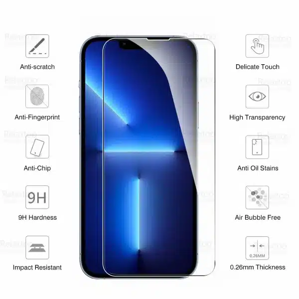 4in1 Protective Glass For Iphone 13 Pro Max Camera Tempered Glas Aifon I Phone 14 Plus 13 Mini 13Pro Screen Protector Armor Film - Image 2