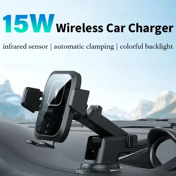 NEW 15/54W Wireless Fast Charging Car Air Vent Automatic Clamp Stand Phone Fast Charging Station For Samsung /iPhone /xiaomi hot - Image 6