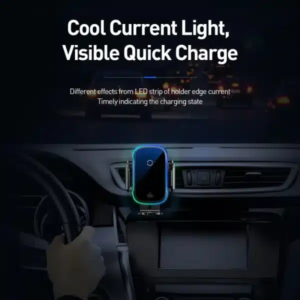 Baseus Qi Car Wireless Charger For iPhone Samsung Xiaomi 15W Induction Fast Wireless Charging Car Phone Holder Wirless Charger - Image 5